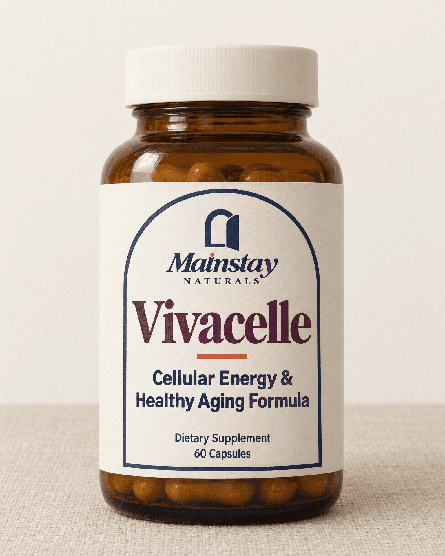 The MAINSTAY Vivacelle bottle, front label